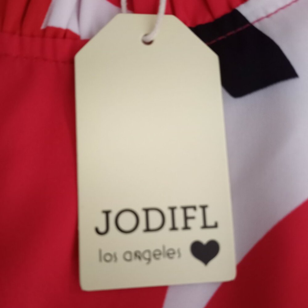Jodifl Red Floral Flower Print A-Line Mini Dress - Picture 11 of 11